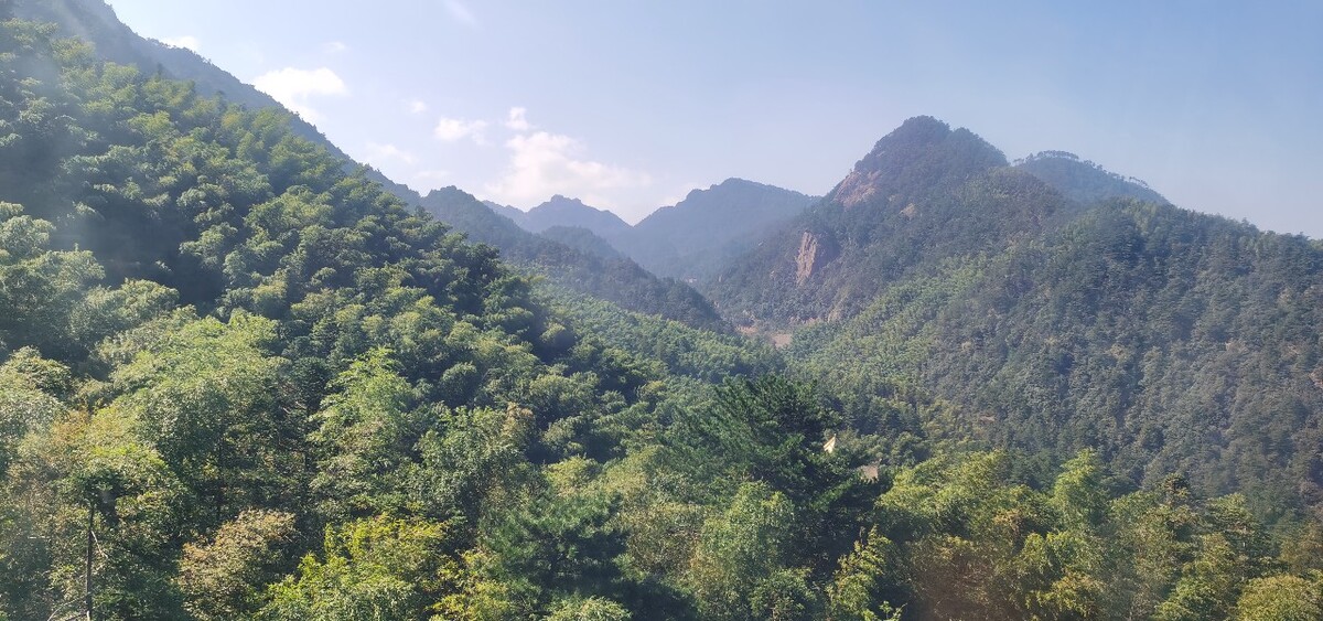 昔在九江上,遙望九華峰,天江掛綠水,秀出九芙蓉!九華山的風(fēng)景還是相當(dāng)不錯的!